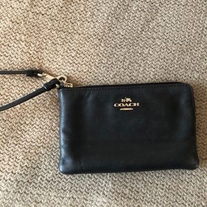 COACH zip corner wristlet